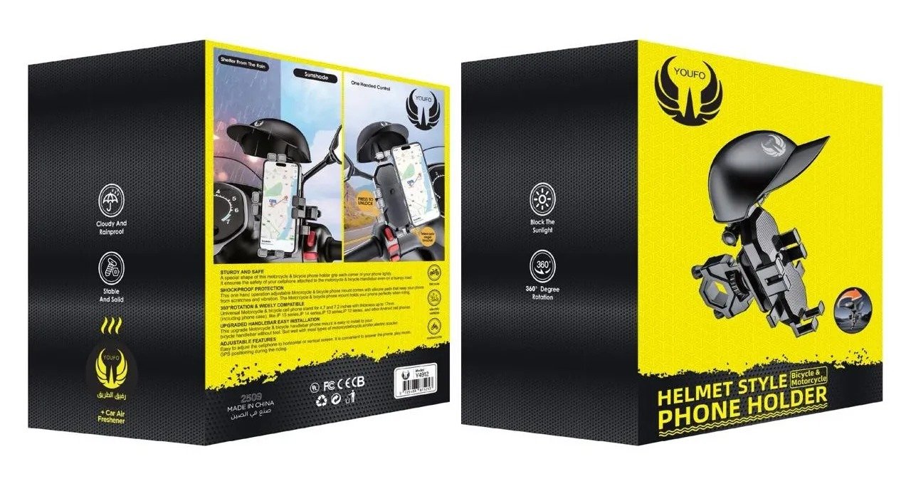 ستاند حامل موبايل على شكل خوذة دراجات - الصورة 5